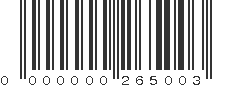 EAN 00265003