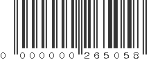 EAN 00265058