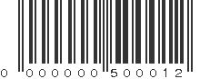 EAN 00500012