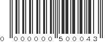 EAN 00500043