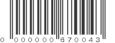 EAN 00670043