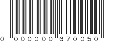 EAN 00670050