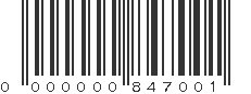 EAN 00847001