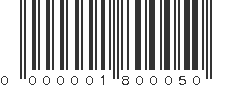 EAN 01800050