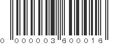 EAN 03600016