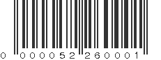 EAN 52260001