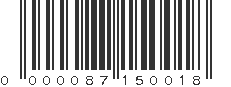 EAN 87150018