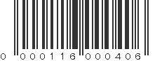 UPC 000116000406