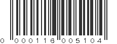 UPC 000116005104