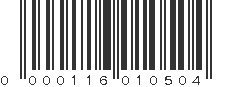 UPC 000116010504