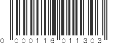 UPC 000116011303