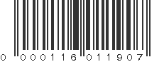 UPC 000116011907