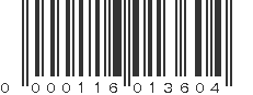 UPC 000116013604