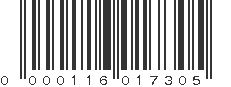 UPC 000116017305