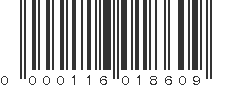 UPC 000116018609