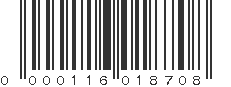 UPC 000116018708