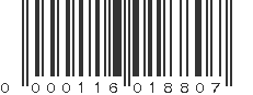 UPC 000116018807