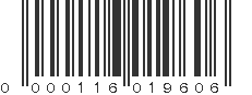 UPC 000116019606