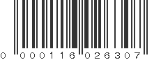 UPC 000116026307