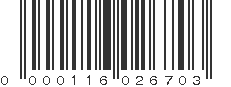 UPC 000116026703