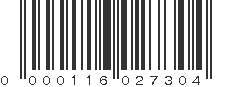 UPC 000116027304