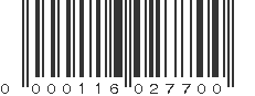 UPC 000116027700