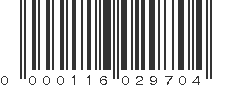 UPC 000116029704