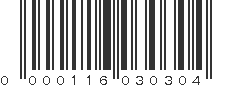 UPC 000116030304