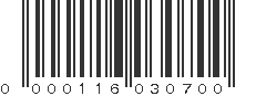 UPC 000116030700