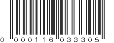 UPC 000116033305