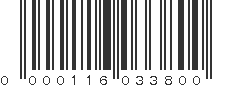 UPC 000116033800