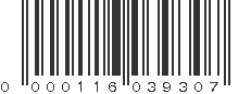 UPC 000116039307