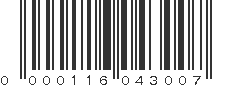 UPC 000116043007