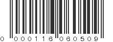 UPC 000116060509