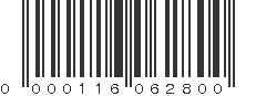 UPC 000116062800