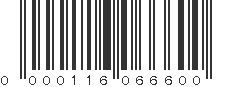 UPC 000116066600