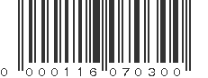 UPC 000116070300