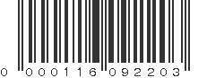 UPC 000116092203