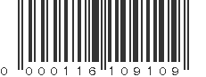 UPC 000116109109