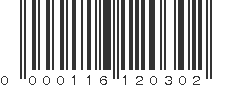 UPC 000116120302