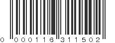 UPC 000116311502