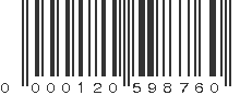 UPC 000120598760