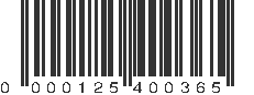 UPC 000125400365