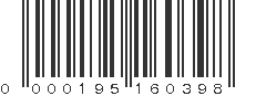 UPC 000195160398