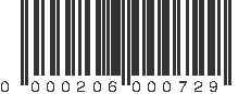 UPC 000206000729