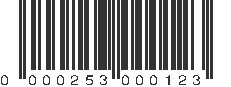 UPC 000253000123