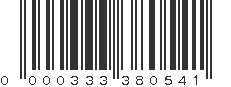 UPC 000333380541