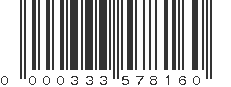 UPC 000333578160