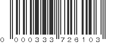 UPC 000333726103