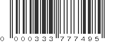 UPC 000333777495